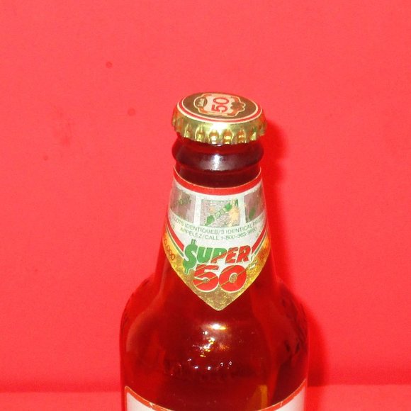 Vintage LABATT 50 Beer Bottle Original Cap 1988 Super Carnival EMPTY - Picture 2 of 3